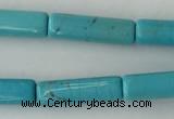 CWB915 15.5 inches 4*13mm tube howlite turquoise beads wholesale