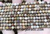 CWJ450 15.5 inches 4mm faceted round wood jasper beads wholesale