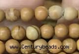 CWJ510 15.5 inches 4mm round wooden jasper beads wholesale