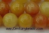 CYJ625 15.5 inches 14mm round yellow jade beads wholesale