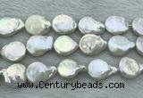 FWP394 15 inches 14mm - 16mm coin freshwater pearl beads