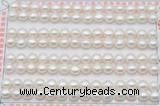 FWP456 half-drilled 6-6.5mm bread freshwater pearl beads