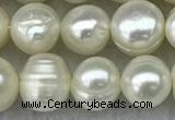 FWP56 15 inches 6mm - 7mm potato white freshwater pearl strands