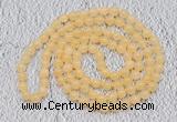 GMN117 Hand-knotted 6mm honey jade 108 beads mala necklaces