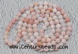 GMN119 Hand-knotted 6mm pink opal 108 beads mala necklaces