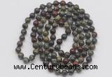 GMN131 Hand-knotted 6mm dragon blood jasper 108 beads mala necklaces