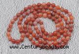 GMN441 Hand-knotted 8mm, 10mm fire agate 108 beads mala necklaces