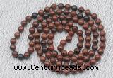 GMN460 Hand-knotted 8mm, 10mm mahogany obsidian 108 beads mala necklaces