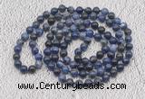 GMN472 Hand-knotted 8mm, 10mm sodalite 108 beads mala necklaces