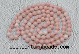 GMN511 Hand-knotted 8mm, 10mm Chinese pink opal 108 beads mala necklaces