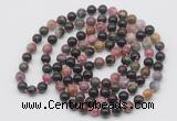 GMN531 Hand-knotted 8mm, 10mm tourmaline 108 beads mala necklaces