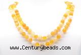 GMN8005 18 - 36 inches 8mm, 10mm yellow banded agate 54, 108 beads mala necklaces