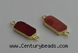 NGC5688 10*22mm - 10*25mm freeform mookaite gemstone connectors