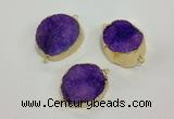 NGC622 15*20mm - 30*40mm freeform druzy agate connectors wholesale