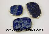 NGC628 30*40mm - 35*45mm freeform lapis lazuli connectors wholesale