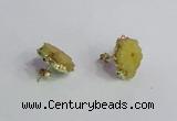 NGE139 12*14mm - 15*18mm freeform druzy agate gemstone earrings