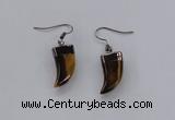 NGE153 11*20mm – 11*22mm oxhorn tiger eye gemstone earrings