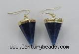 NGE64 14*20mm - 15*22mm cone agate gemstone earrings wholesale