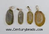 NGP2391 12*25mm - 20*30mm freeform druzy agate pendants