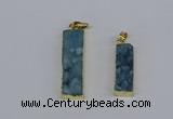 NGP3946 10*25mm - 12*45mm rectangle druzy agate pendants wholesale