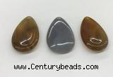 NGP5506 30*50mm flat teardrop agate gemstone pendants