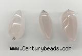 NGP5541 14*40mm - 23*58mm teardrop rose quartz pendants