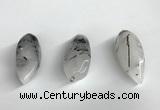 NGP5568 18*40mm - 23*58mm teardrop black rutilated quartz pendants