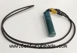 NGP5706 Agate tube pendant with nylon cord necklace