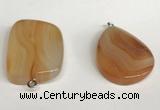 NGP5738 25*35mm freeform agate gemstone pendants wholesale