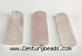 NGP5769 18*55mm - 20*58mm flat tube rose quartz pendants wholesale