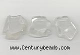 NGP5841 35*55mm - 45*65mm faceted freeform white crystal pendants