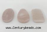 NGP5851 35*55mm freeform rose quartz pendants wholesale