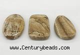 NGP5871 35*55mm freeform picture jasper pendants wholesale