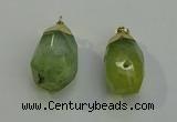 NGP6022 18*30mm - 22*35mm freeform green rutilated quartz pendants