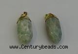 NGP6240 12*28mm - 15*30mm faceted bullet amazonite pendants