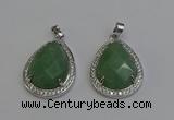 NGP6339 25*30mm teardrop green aventurine pendants wholesale