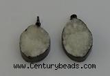 NGP6394 25*30mm - 35*40mm freeform druzy agate gemstone pendants