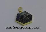 NGP6816 24*25mm hexagon labradorite gemstone pendants wholesale