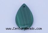 NGP700 15*25mm flat teardrop natural malachite gemstone pendant