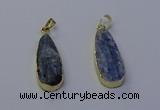 NGP7047 13*35mm - 14*40mm flat teardrop blue kyanite pendants