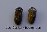 NGP7069 12*30mm - 15*35mm faceted bullet yellow tiger eye pendants