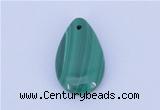 NGP714 12*20mm flat teardrop natural malachite gemstone pendant