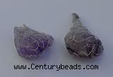 NGP7146 20*40mm - 30*45mm faceted nuggets amethyst pendants