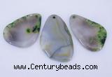 NGP871 5PCS 35-45mm*55-70mm freeform agate gemstone pendants