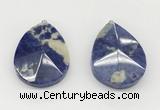 NGP9835 32*42mm - 35*45mm faceted nuggets sodalite pendants