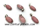 NGP9872 12*20mm oval pink wooden jasper pendant