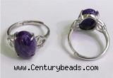 NGR3029 925 sterling silver with 10*14mm oval charoite rings