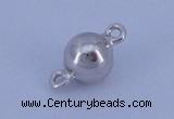 SSC106 5pcs 6mm round 925 sterling silver magnetic clasps