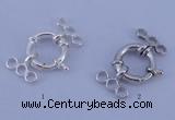 SSC211 5pcs three-strand 13.5mm 925 sterling silver spring rings clasps