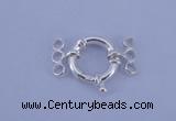 SSC212 5pcs three-strand 14.5mm sterling silver spring rings clasps